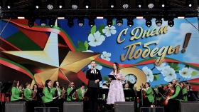 Гала-концерт &laquo;Дорогами Победы&raquo; проходит у Дворца спорта.